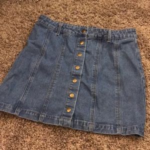 Button Down Jean skirt